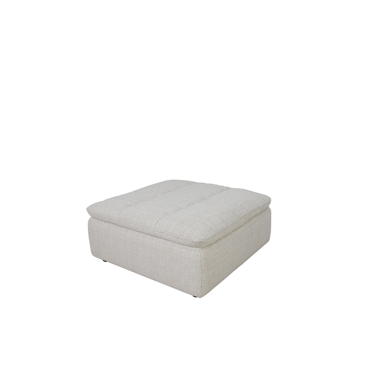Moe's Home Collection Lino Ottomans Fabric Beige