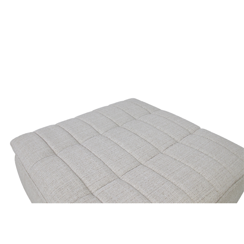 Moe's Home Collection Lino Ottomans Fabric Beige