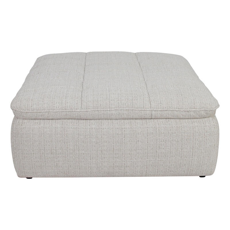 Moe's Home Collection Lino Ottomans Fabric Beige