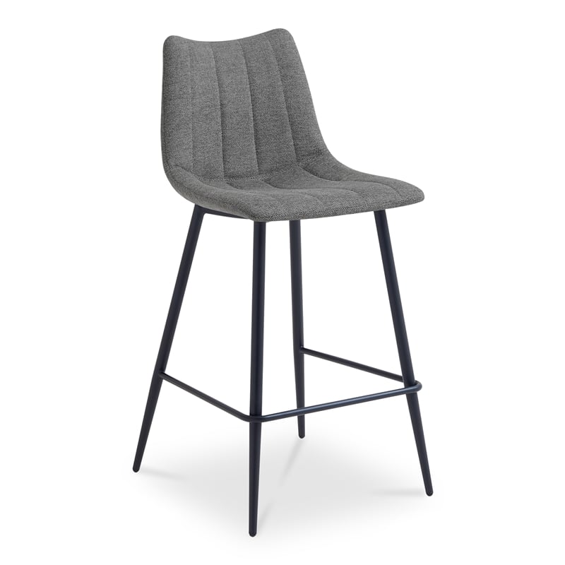 Moe's Home Collection Alibi Counter Stools Fabric Gray