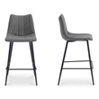 Moe's Home Collection Alibi Counter Stools Fabric Gray