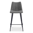 Moe's Home Collection Alibi Counter Stools Fabric Gray