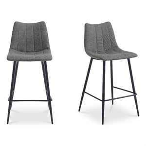 Moe's Home Collection Alibi Counter Stools Fabric Gray