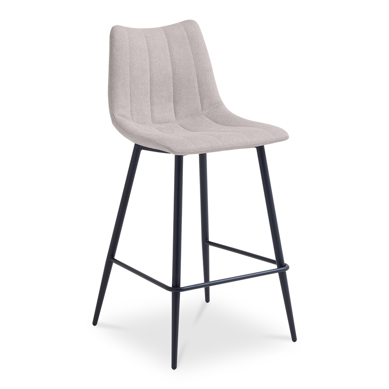 Moe's Home Collection Alibi Counter Stools Fabric Beige