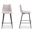 Moe's Home Collection Alibi Counter Stools Fabric Beige