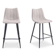 Moe's Home Collection Alibi Counter Stools Fabric Beige