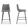 Moe's Home Collection Alibi Bar Stools Fabric Gray