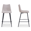 Moe's Home Collection Alibi Bar Stools Fabric Beige