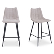 Moe's Home Collection Alibi Bar Stools Fabric Beige
