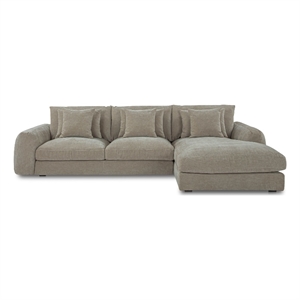 Moe's Home Collection Berga Sectionals Fabric Gray