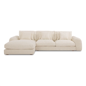 Moe's Home Collection Berga Sectionals Fabric White