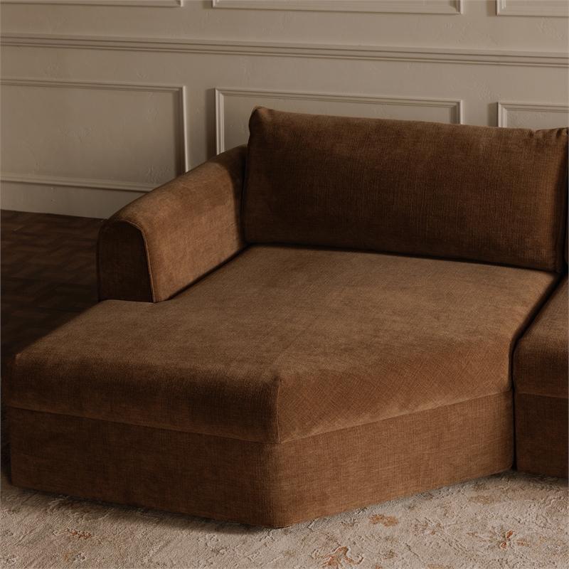 Moe's Home Collection Madrid Sectionals Fabric Tan