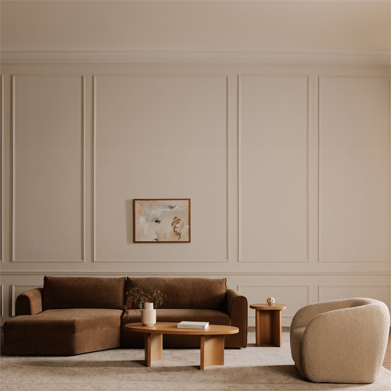 Moe's Home Collection Madrid Sectionals Fabric Tan