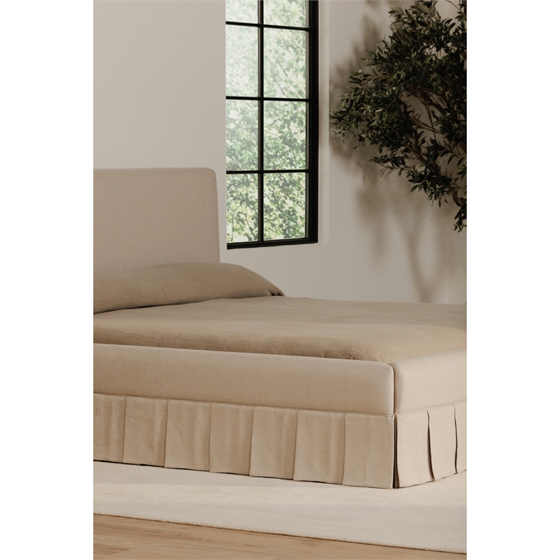 Moe's Home Collection Maren Beds Fabric Beige