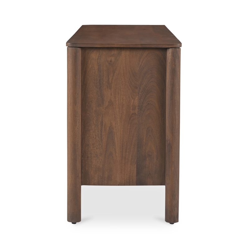 Moe's Home Collection Wiley Wood 6-Drawers Bedroom Dresser in Brown