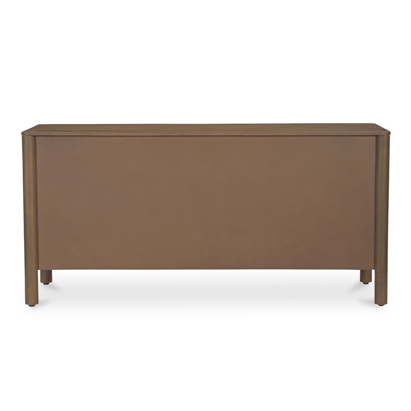 Moe's Home Collection Wiley Wood 6-Drawers Bedroom Dresser in Brown
