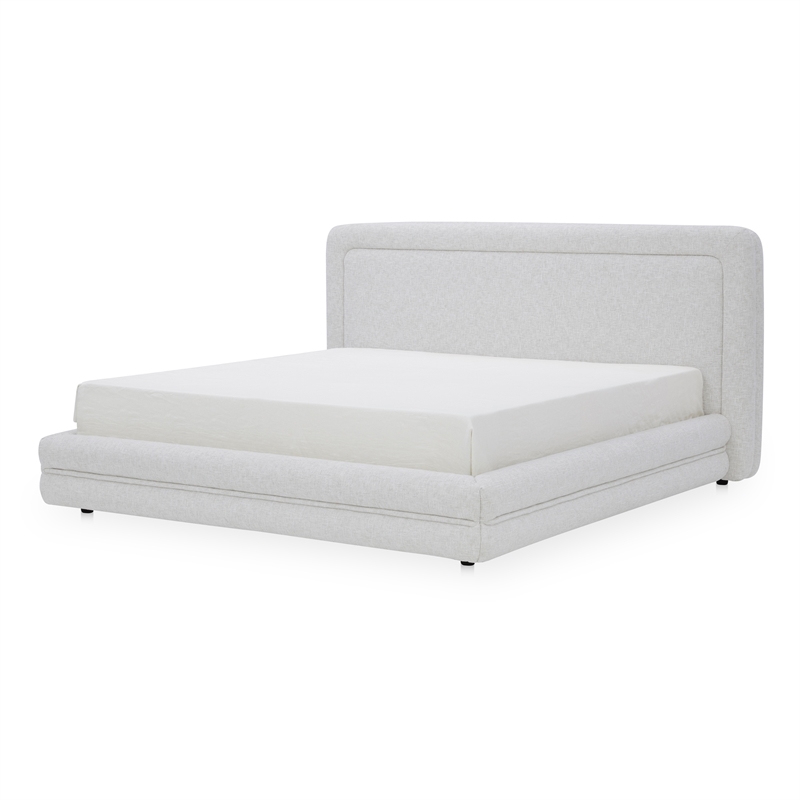 Moe's Home Collection Tory Beds Fabric White