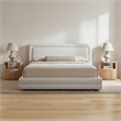 Moe's Home Collection Tory Beds Fabric White