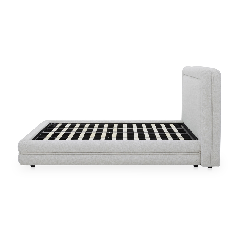 Moe's Home Collection Tory Beds Fabric White