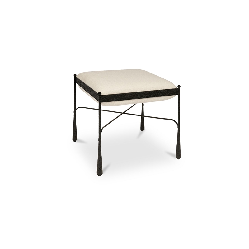 Moe's Home Collection Agne Stools Fabric White