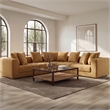 Moe's Home Collection Davie Corner Chairs Fabric Yellow