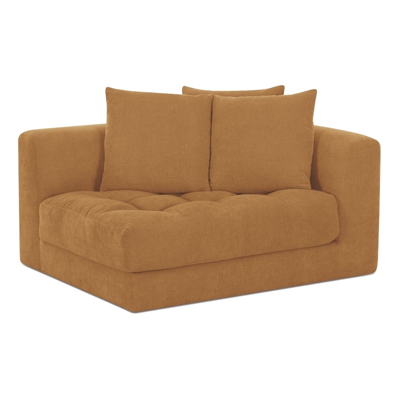 Moe's Home Collection Davie Corner Chairs Fabric Yellow