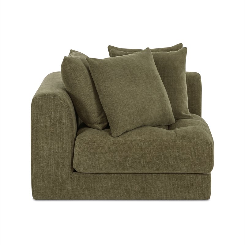 Moe's Home Collection Davie Corner Chairs Fabric Green