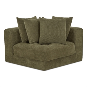 Moe's Home Collection Davie Corner Chairs Fabric Green