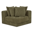 Moe's Home Collection Davie Corner Chairs Fabric Green