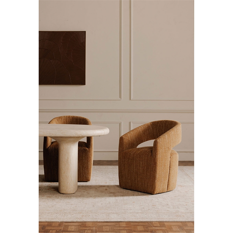Moe's Home Collection Barrow Dining Chairs Fabric Yellow