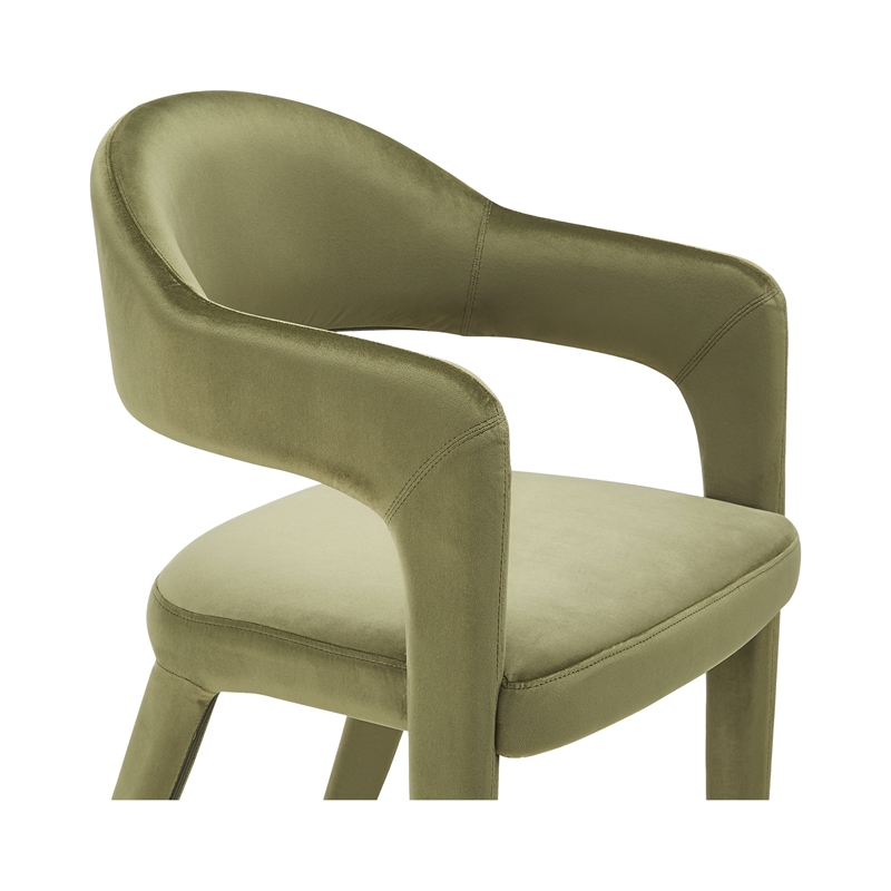 Moe's Home Collection Martens Dining Chairs Fabric Green