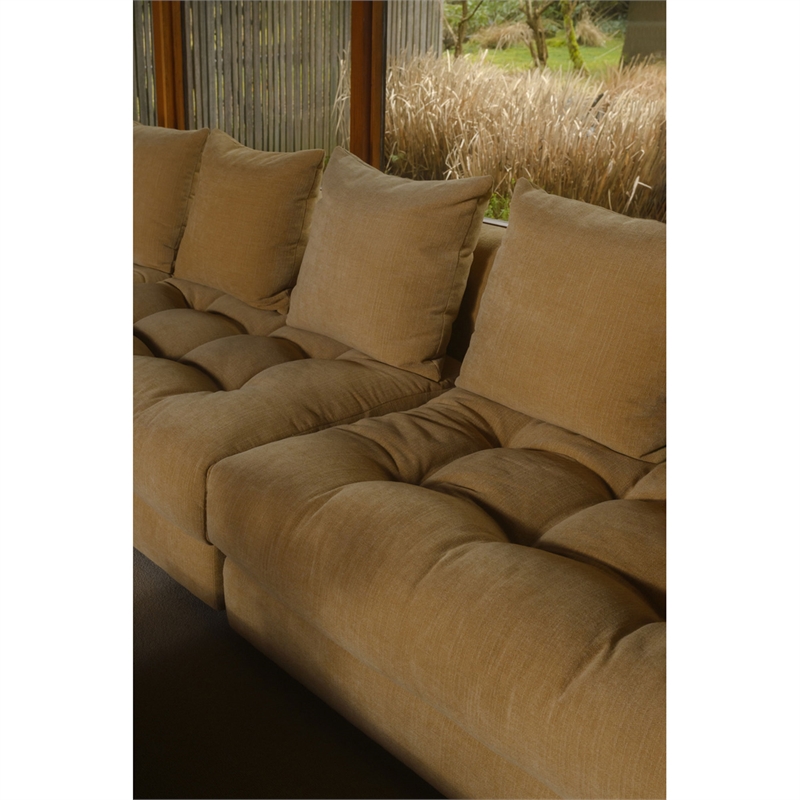 Moe's Home Collection Davie Slipper Chairs Fabric Yellow