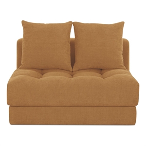 Moe's Home Collection Davie Slipper Chairs Fabric Yellow