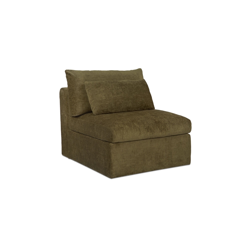 Moe's Home Collection Swift Slipper Chairs Fabric Green