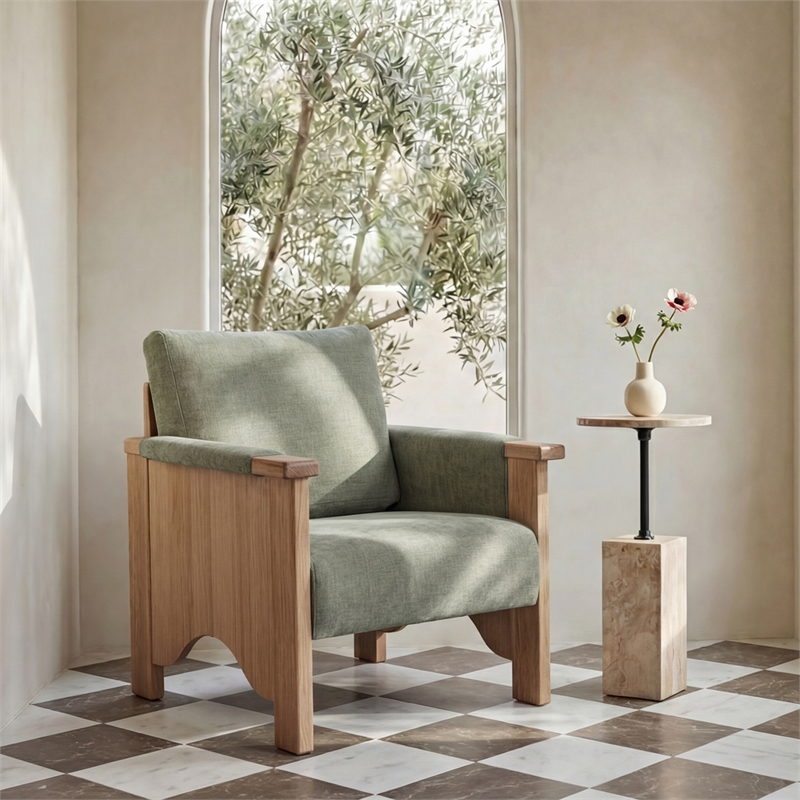 Moe's Home Collection Bauer Accent Chairs Wood Green