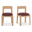 Moe's Home Collection Oli Dining Chairs Wood Purple