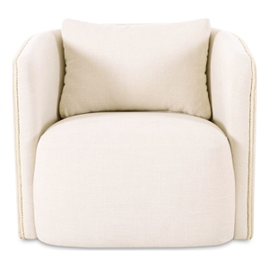 Moe's Home Collection Cecil Accent Chairs Fabric White