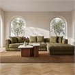 Moe's Home Collection Davie Corner Chairs Fabric Green
