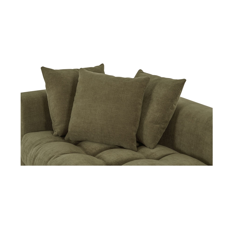 Moe's Home Collection Davie Corner Chairs Fabric Green
