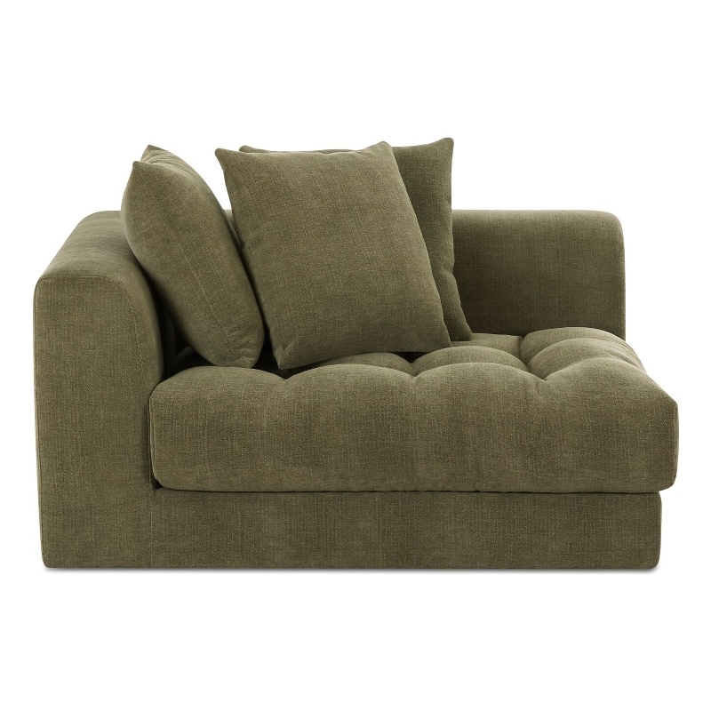 Moe's Home Collection Davie Corner Chairs Fabric Green