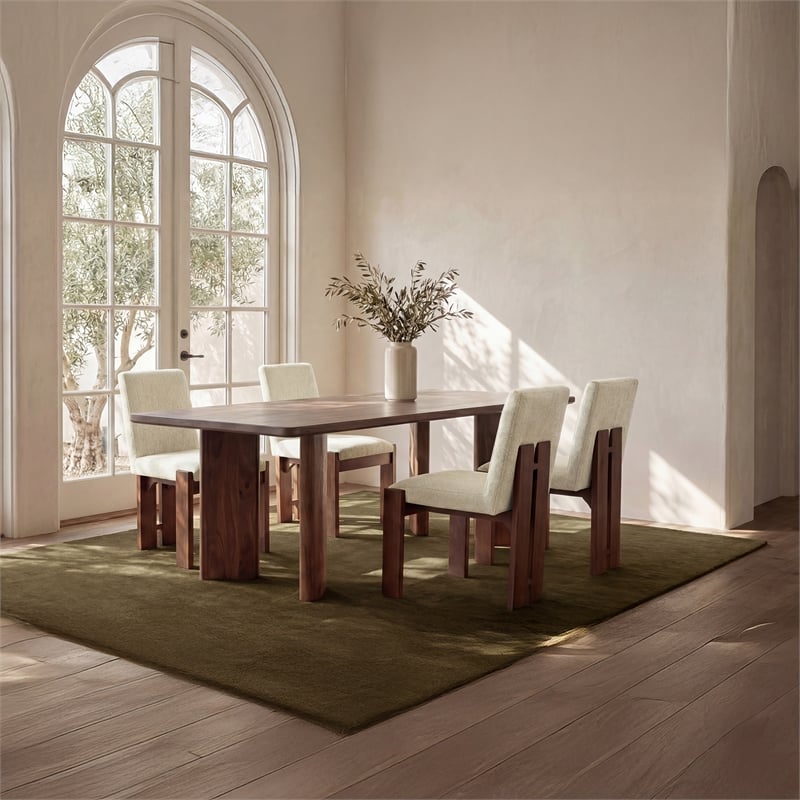 Moe's Home Collection Mia Dining Chairs Wood Beige