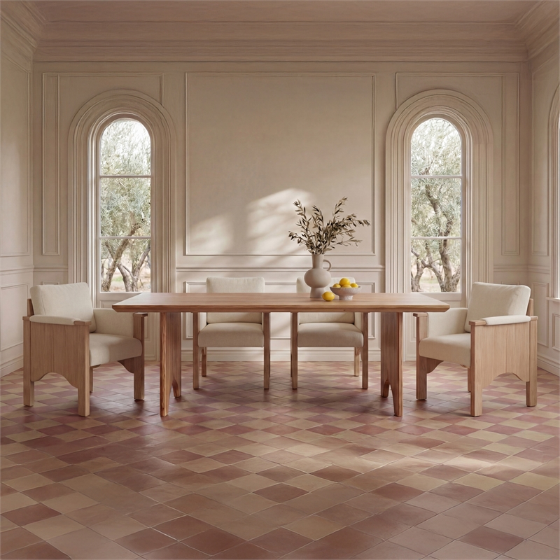 Moe's Home Collection Bauer Dining Chairs Wood White