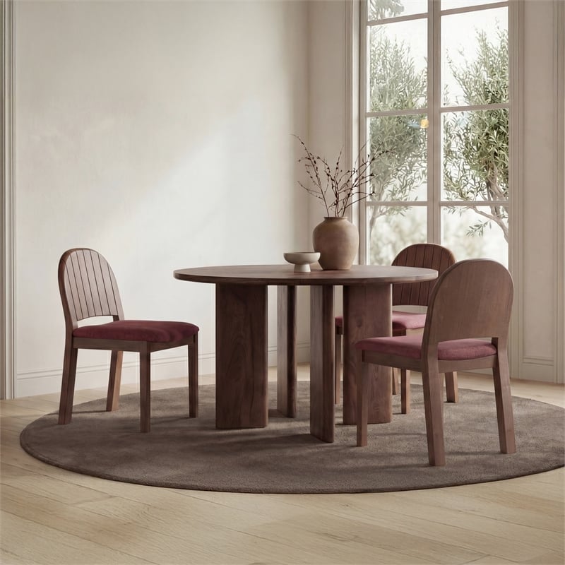 Moe's Home Collection Emil Dining Chairs Wood Purple