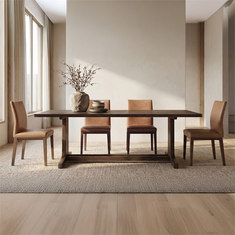 Moe's Home Collection Frankie Dining Chairs Leather Brown