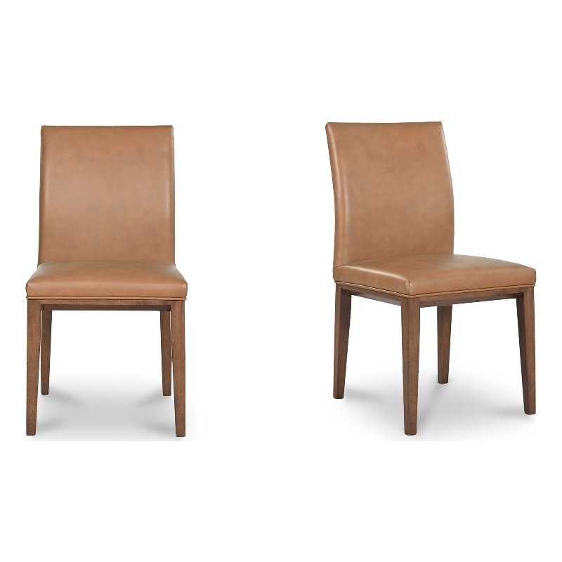 Moe's Home Collection Frankie Dining Chairs Leather Brown