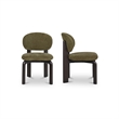Moe's Home Collection Sami Dining Chairs Fabric Green