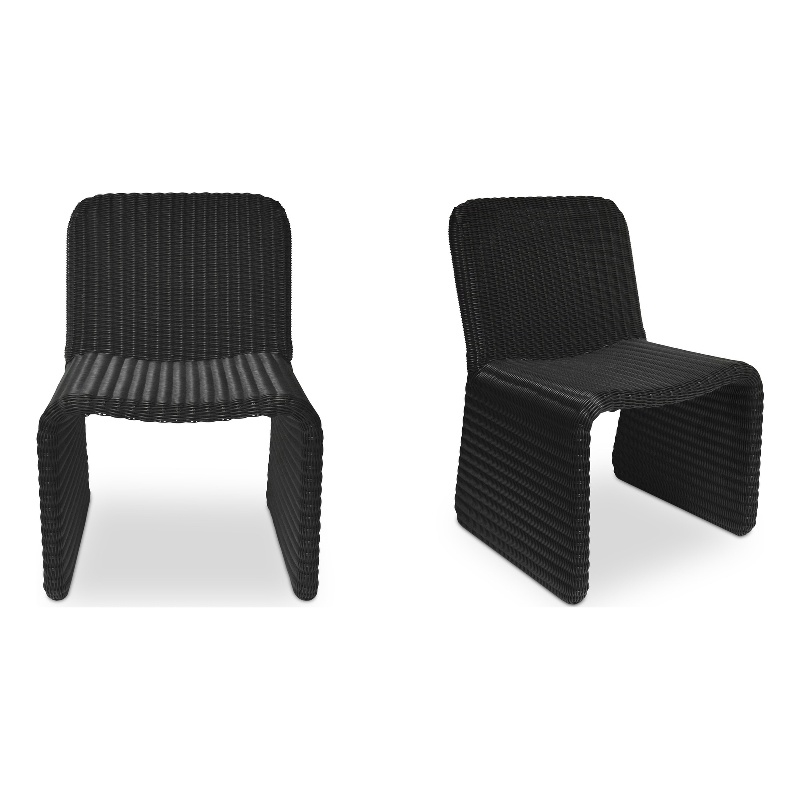 Moe's Home Collection Ella Outdoor Chairs Plastic Grey