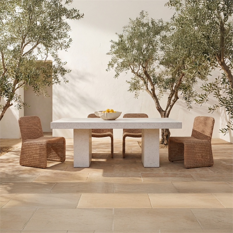 Moe's Home Collection Ella Outdoor Chairs Plastic Natural