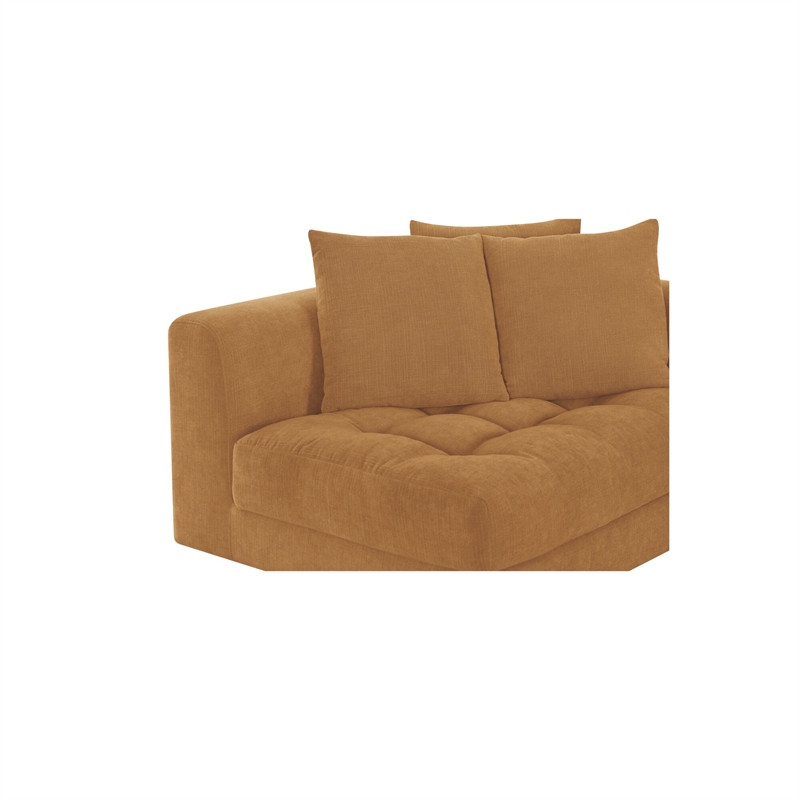 Moe's Home Collection Davie Corner Chairs Fabric Yellow