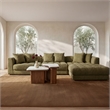 Moe's Home Collection Davie Corner Chairs Fabric Green